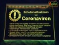 Preview: LED Leuchtschild Gesundheitswesen Medizin Sanität Gravur "Schutzmaßnahmen vor Coronaviren" Infektion Hygiene Hinweisschild Signalschild Warnschild Warnzeichen