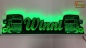 Preview: LED Namensschild Detailzeichnung Zugmaschine Gravur "Winni" oder Wunschname als Konturschnitt - Truckerschild Neonschild Leuchtschild