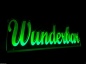 Preview: Ihr LED Wunschname "Wunderbar" Namensschild Leuchtschild Truckerschild als Konturschnitt