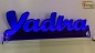 Preview: Ihr LED Wunschname "Yadira" Namensschild Leuchtschild Truckerschild als Konturschnitt