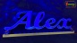 Preview: Ihr LED Wunschname "Alex" Namensschild Leuchtschild Truckerschild