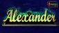 Preview: Ihr LED Wunschname "Alexander" Namensschild Leuchtschild Truckerschild