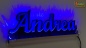 Mobile Preview: Ihr LED Wunschname "Andrea" Namensschild Leuchtschild Truckerschild