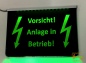 Preview: LED Warnschild Gravur “ Vorsicht! Anlage in Betrieb! " Info-Schild Signalschild Industrieschild Leuchtschild