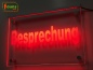 Preview: LED Hinweisschild Gravur “Besprechung" Info-Schild Signalschild Werbeschild Leuchtschild