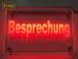 Preview: LED Hinweisschild Gravur “Besprechung" Info-Schild Signalschild Werbeschild Leuchtschild