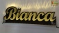 Mobile Preview: Ihr LED Wunschname "Bianca" Namensschild Leuchtschild Truckerschild