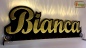 Preview: Ihr LED Wunschname "Bianca" Namensschild Leuchtschild Truckerschild