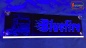 Preview: LED Namensschild Detailzeichnung Zugmaschine Gravur "Bluefire" oder Wunschname auf Rechteckplatte - Truckerschild Neonschild Leuchtschild