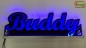 Mobile Preview: Ihr LED Wunschname "Buddy" Namensschild Leuchtschild Truckerschild