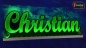 Preview: Ihr LED Wunschname "Christian" Namensschild Leuchtschild Truckerschild