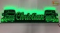 Preview: LED Namensschild Detailzeichnung Zugmaschine Gravur "Christian" oder Wunschname als Konturschnitt - Truckerschild Neonschild Leuchtschild