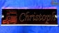 Preview: LED Namensschild Detailzeichnung Zugmaschine Gravur "Christoph" oder Wunschname auf Rechteckplatte - Truckerschild Neonschild Leuchtschild