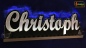 Preview: Ihr LED Wunschname "Christoph" Namensschild Leuchtschild Truckerschild