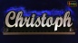 Preview: Ihr LED Wunschname "Christoph" Namensschild Leuchtschild Truckerschild