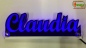 Preview: Ihr LED Wunschname "Claudia" Namensschild Leuchtschild Truckerschild