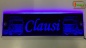 Preview: LED Namensschild Detailzeichnung Zugmaschine Gravur "Clausi" oder Wunschname auf Rechteckplatte - Truckerschild Neonschild Leuchtschild
