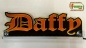 Preview: Ihr LED Wunschname "Daffy" Altdeutsch Frakturschrift Namensschild Leuchtschild Truckerschild Konturschnitt