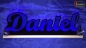 Preview: Ihr LED Wunschname "Daniel" Namensschild Leuchtschild Truckerschild