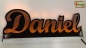 Preview: Ihr LED Wunschname "Daniel" Namensschild Leuchtschild Truckerschild