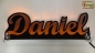 Preview: Ihr LED Wunschname "Daniel" Namensschild Leuchtschild Truckerschild