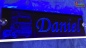 Preview: LED Namensschild Detailzeichnung Zugmaschine Gravur "Daniel" oder Wunschname auf Rechteckplatte - Truckerschild Neonschild Leuchtschild