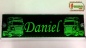 Preview: LED Namensschild Detailzeichnung Zugmaschine Gravur "Daniel" oder Wunschname auf Rechteckplatte - Truckerschild Neonschild Leuchtschild