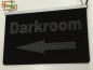 Mobile Preview: LED Orientierungsschild "Darkroom" Hinweisschild Navigationsschild Wegschild Wegweiser Leuchtschild