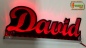 Preview: Ihr LED Wunschname "David" Namensschild Leuchtschild Truckerschild