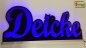 Preview: Ihr LED Wunschname "Deicke" Namensschild Leuchtschild Truckerschild