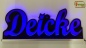 Mobile Preview: Ihr LED Wunschname "Deicke" Namensschild Leuchtschild Truckerschild