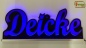 Preview: Ihr LED Wunschname "Deicke" Namensschild Leuchtschild Truckerschild