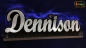 Preview: Ihr LED Wunschname "Dennison" Namensschild Leuchtschild Truckerschild