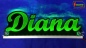 Preview: Ihr LED Wunschname "Diana" Namensschild Leuchtschild Truckerschild