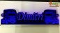 Mobile Preview: LED Namensschild Detailzeichnung Zugmaschine Gravur "Dimitri" oder Wunschname als Konturschnitt - Truckerschild Neonschild Leuchtschild