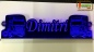 Preview: LED Namensschild Detailzeichnung Zugmaschine Gravur "Dimitri" oder Wunschname als Konturschnitt - Truckerschild Neonschild Leuchtschild