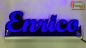 Preview: Ihr LED Wunschname "Enrico" Namensschild Leuchtschild Truckerschild