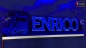 Preview: LED Namensschild Detailzeichnung Zugmaschine Gravur "ENRICO" oder Wunschname als Konturschnitt - Truckerschild Neonschild Leuchtschild
