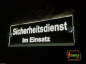 Preview: LED Leuchtschild, Warnschild, Einsatzschild " Sicherheitsdienst " Gravur