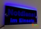 Preview: LED Leuchtschild, Warnschild, Einsatzschild " Notdienst im Einsatz " Gravur