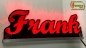 Preview: Ihr LED Wunschname "Frank" Namensschild Leuchtschild Truckerschild