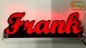 Preview: Ihr LED Wunschname "Frank" Namensschild Leuchtschild Truckerschild