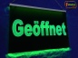 Preview: LED Hinweisschild "Geöffnet" | Acrylglas Leuchtschild