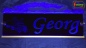 Preview: LED Namensschild Detailzeichnung Zugmaschine Gravur "Georg" oder Wunschname auf Rechteckplatte - Truckerschild Neonschild Leuchtschild