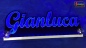 Preview: Ihr LED Wunschname "Gianluca" Namensschild Leuchtschild Truckerschild