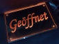 Preview: LED Hinweisschild "Geöffnet" | Acrylglas Leuchtschild