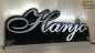 Preview: Ihr LED Wunschname "Hanjo" Namensschild Leuchtschild Truckerschild