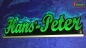 Preview: Ihr LED Wunschname "Hans-Peter" Namensschild Leuchtschild Truckerschild