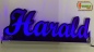 Mobile Preview: Ihr LED Wunschname "Harald" Namensschild Leuchtschild Truckerschild
