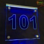 Mobile Preview: LED Hausnummer Ziffer "101" - Hausnummernleuchte Außenwandleuchte Außenlampe Leuchtschild